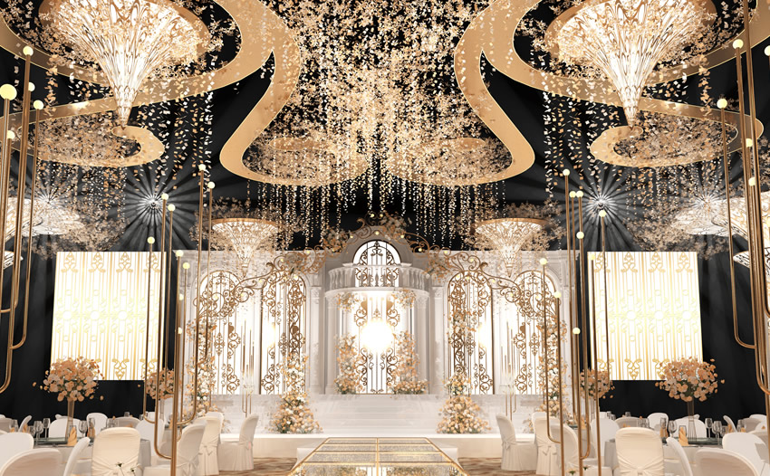 姚安花木兰喜事汇金色大厅效果展示